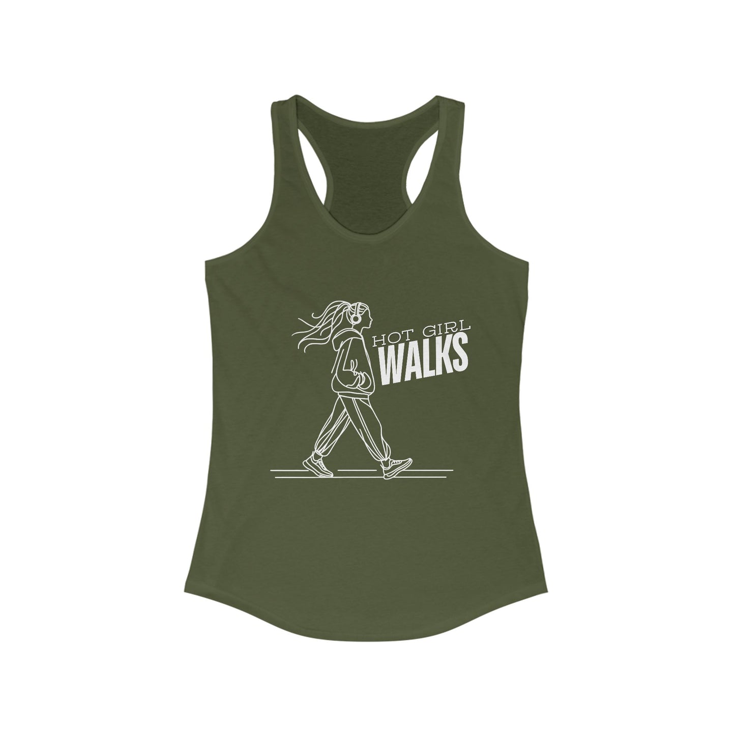 Hot Girl Walks Flowy Racerback Tank