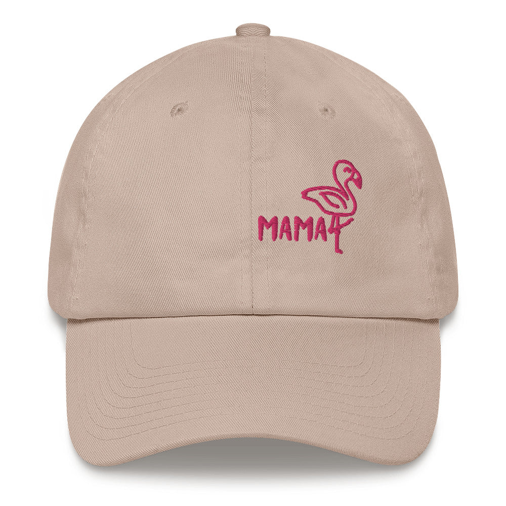 flamingo mama embroidered hat