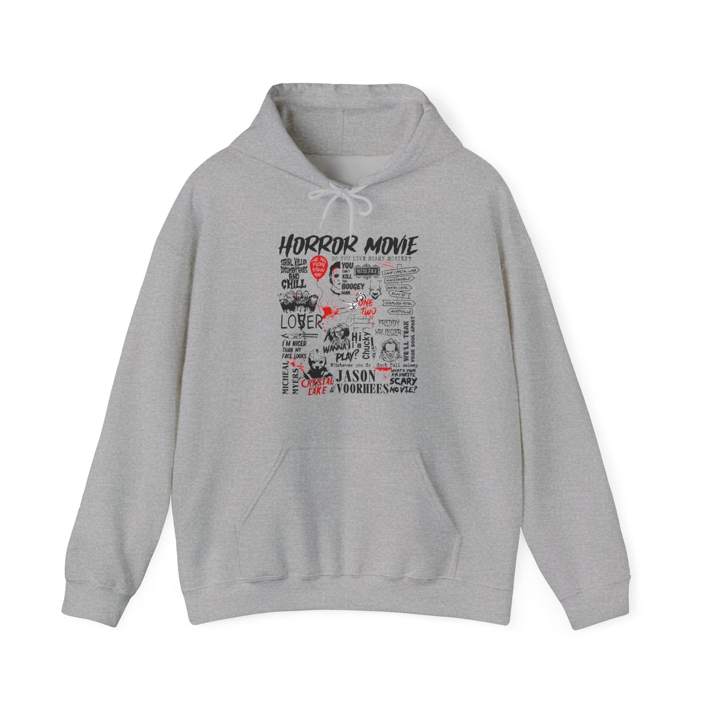 Horror Movie Hoodie - Red