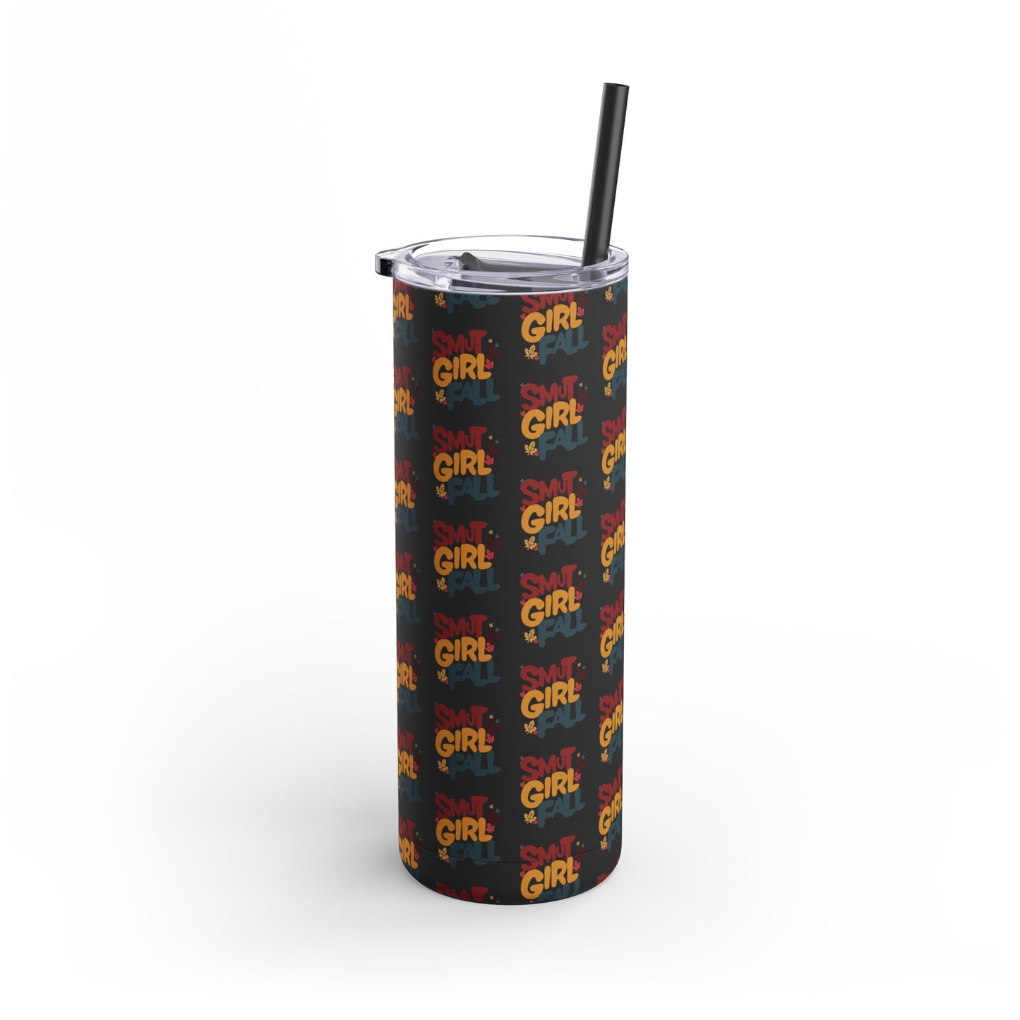 Smut Girl Fall Skinny Tumbler with Straw, 20oz