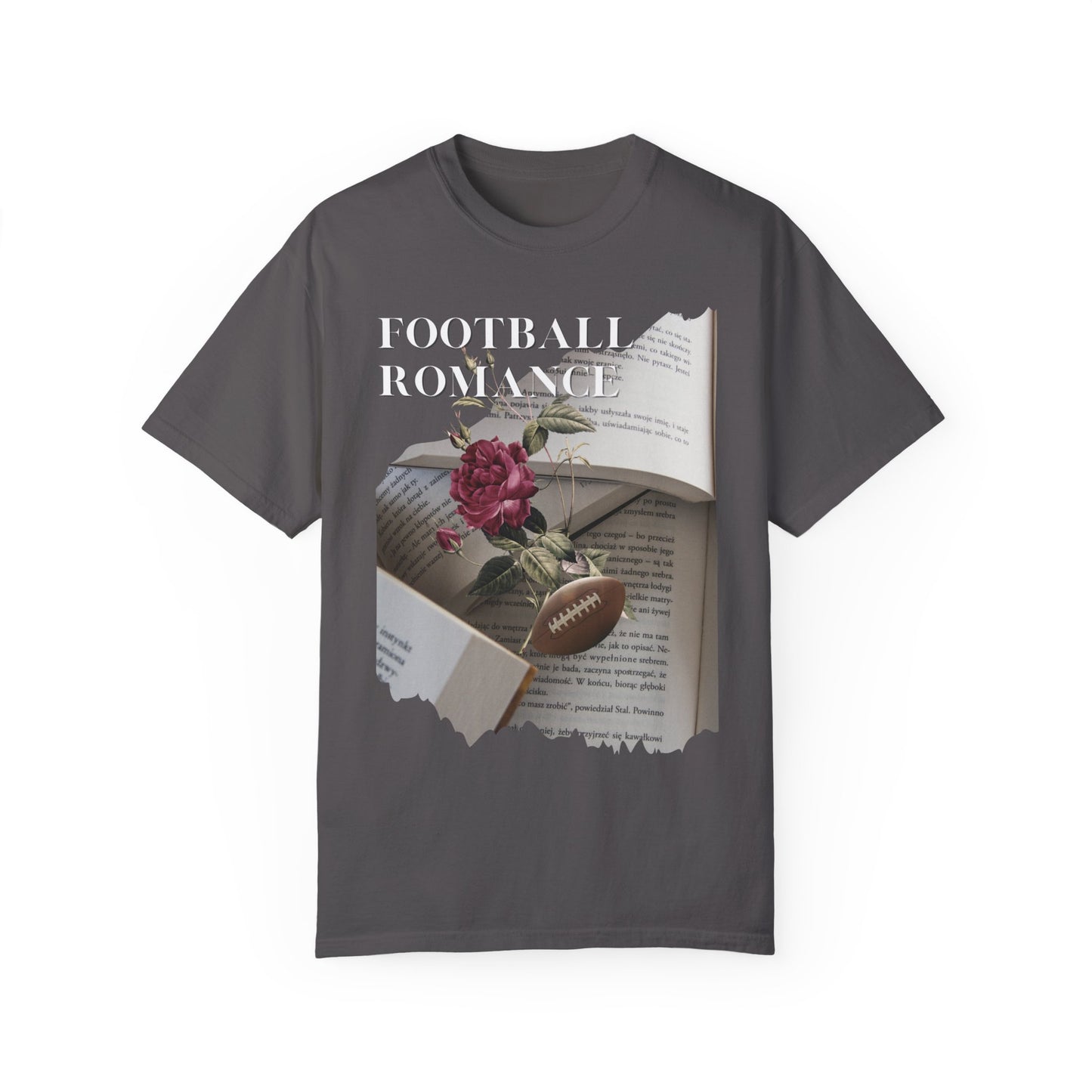 The Romantic: Football Romance - Comfort Colors T-Shirt