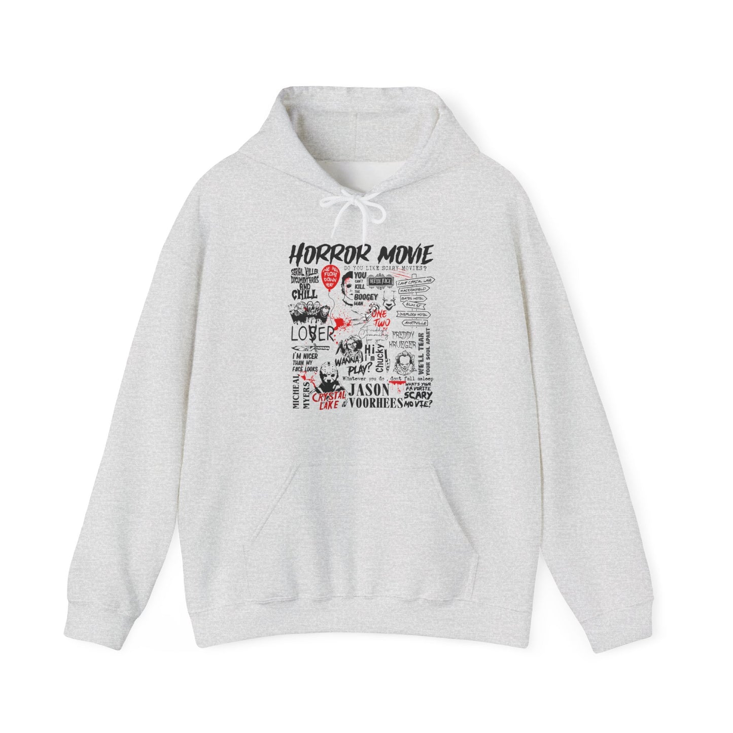 Horror Movie Hoodie - Red