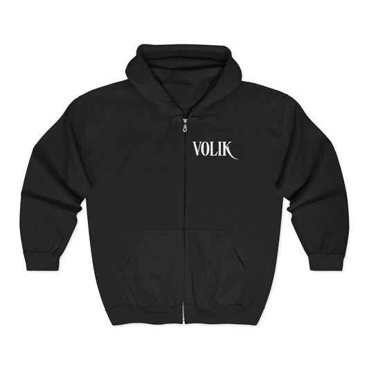 Volik Embroidered Zip Up Hoodie(WhiteFont) - The Bonded Souls Series - S.J. Tilly