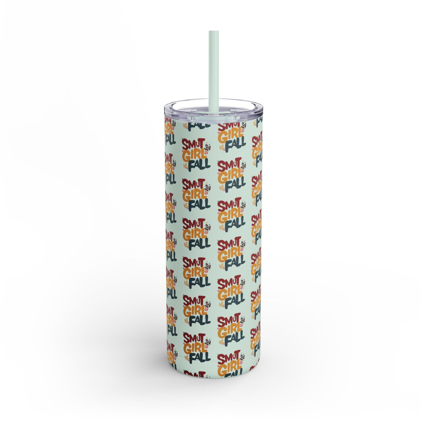 Smut Girl Fall Skinny Tumbler with Straw, 20oz