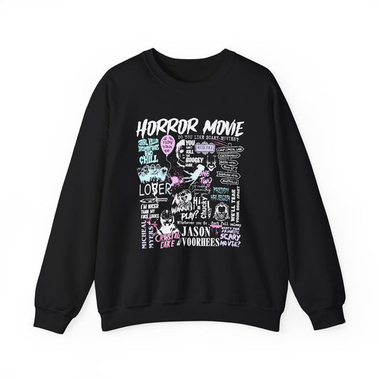 Horror Movie Sweatshirt - Pink