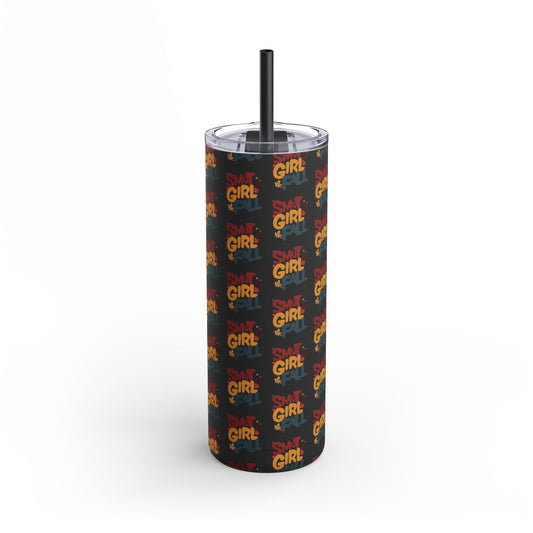 Smut Girl Fall Skinny Tumbler with Straw, 20oz