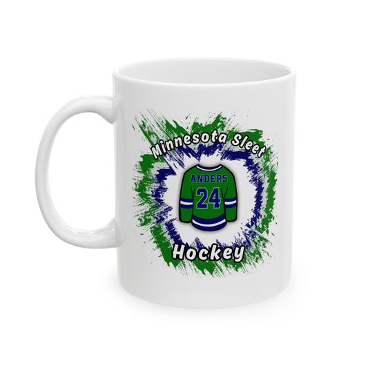 Anders #24 MN Sleet Hockey Jersey Coffee Mug - S.J. Tilly