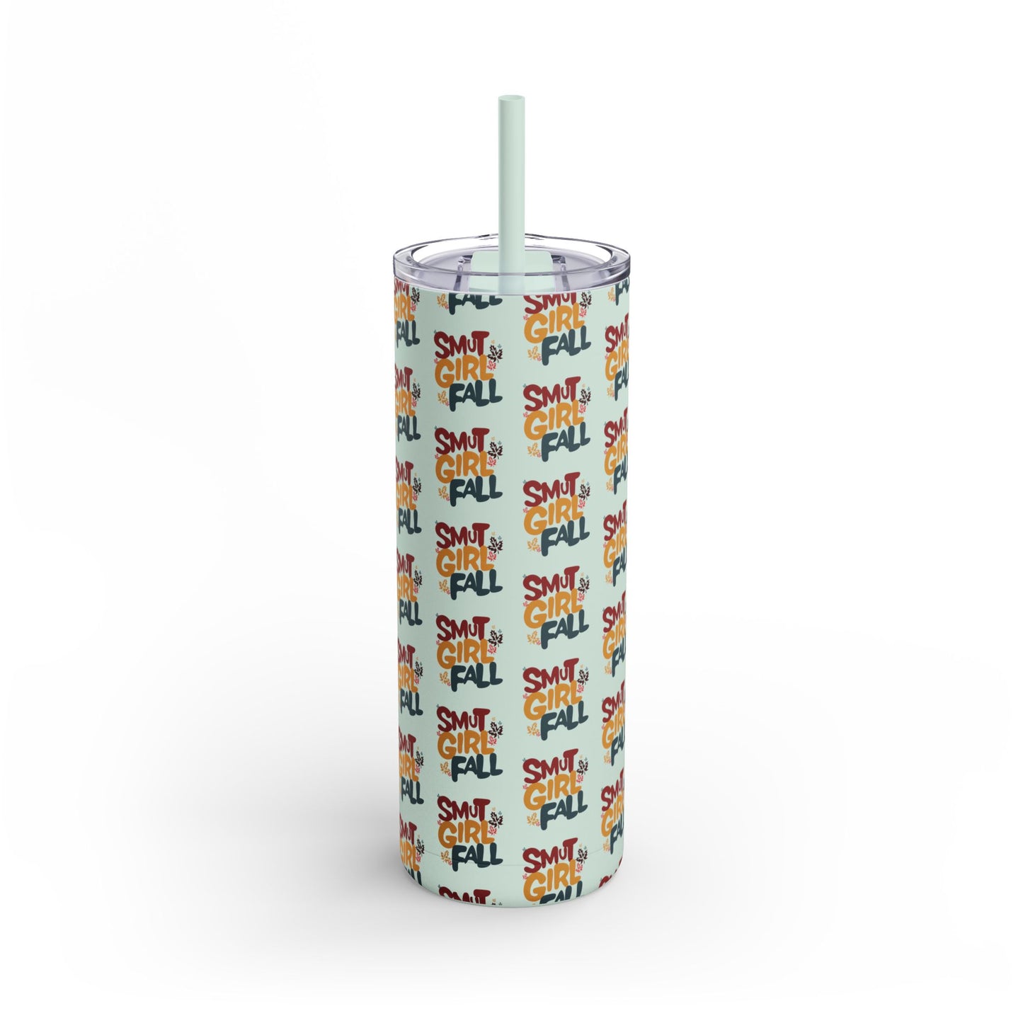 Smut Girl Fall Skinny Tumbler with Straw, 20oz