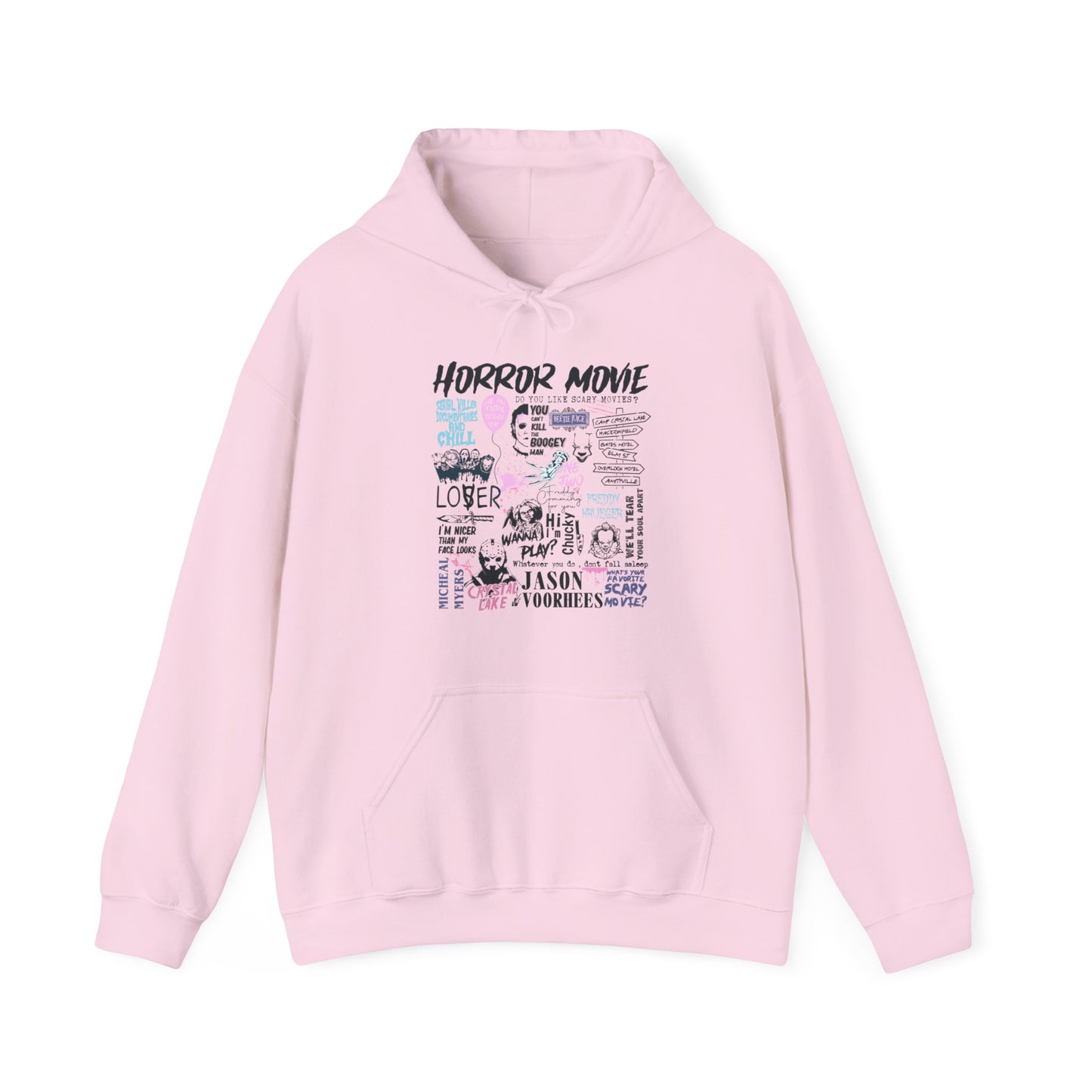 Horror Movie Hoodie - Pink