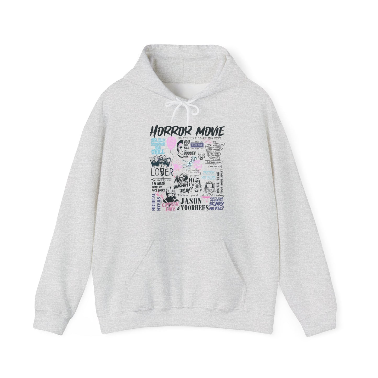 Horror Movie Hoodie - Pink