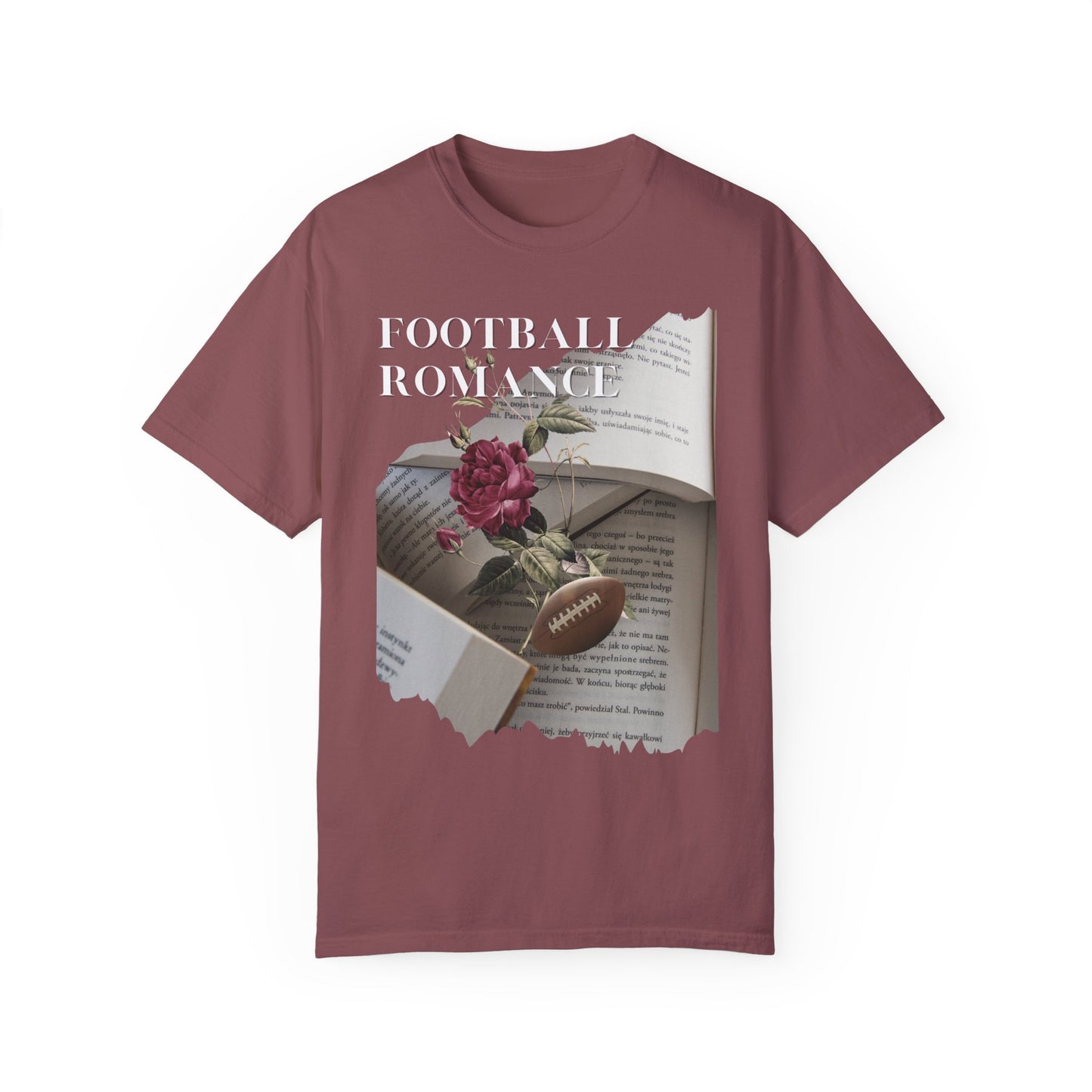 The Romantic: Football Romance - Comfort Colors T-Shirt