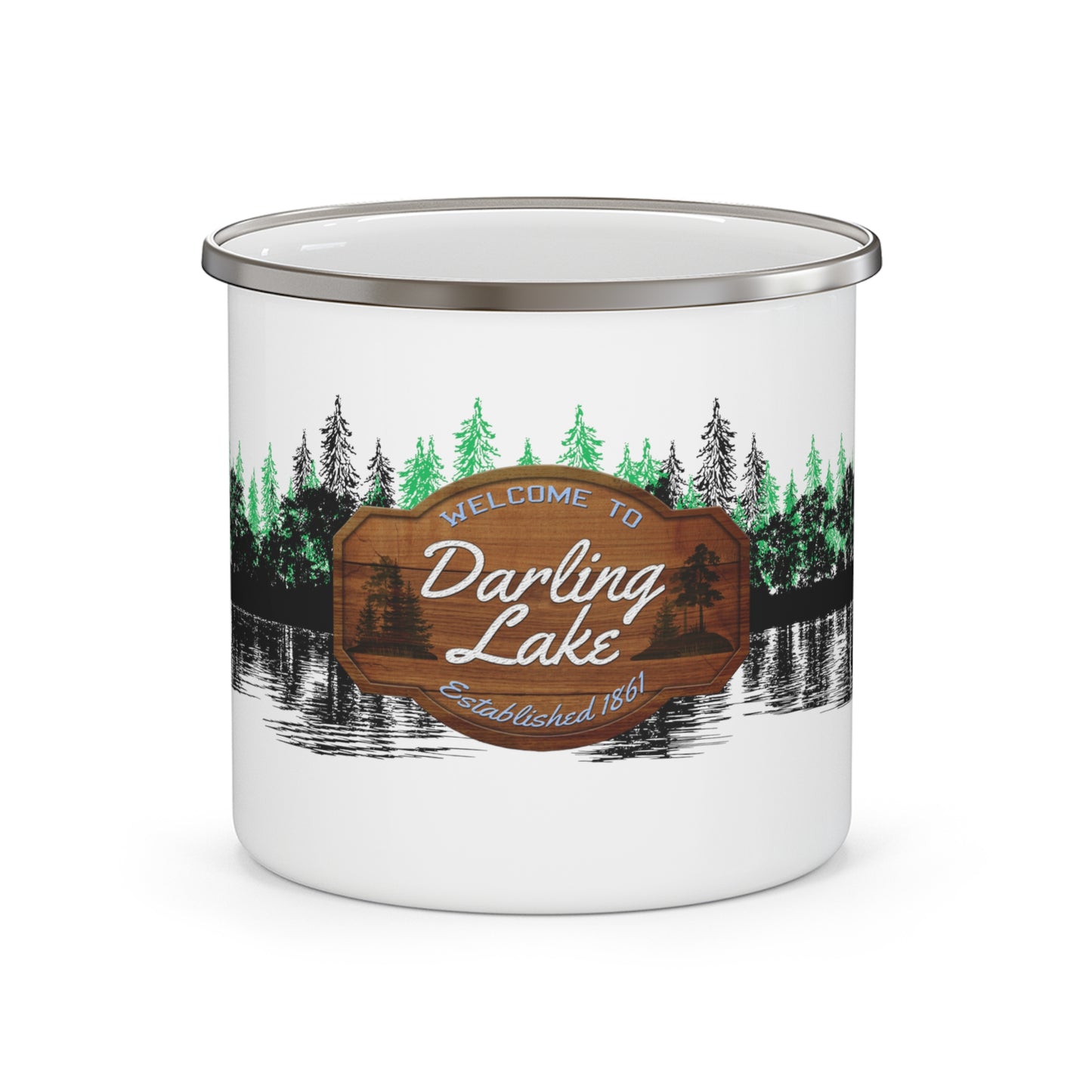 Darling Lake Enamel Camping Mug - S.J. Tilly