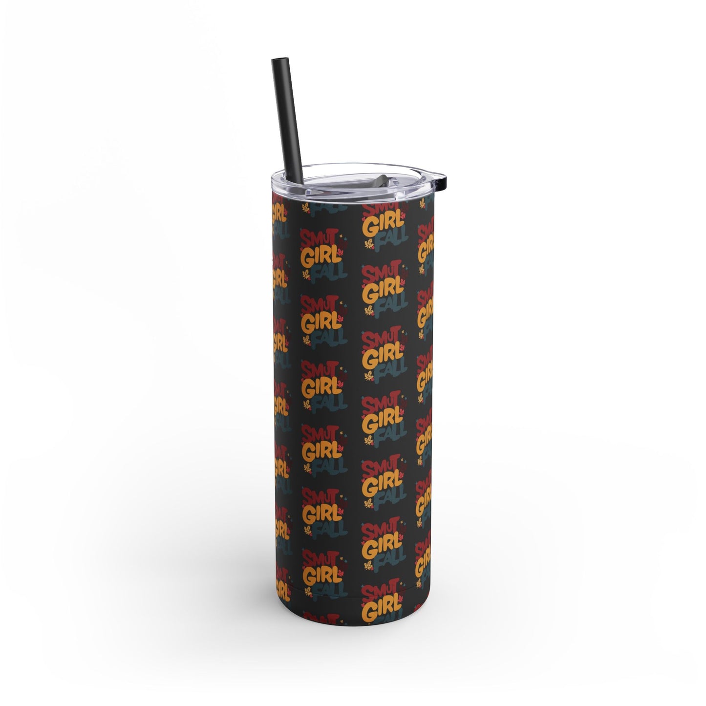 Smut Girl Fall Skinny Tumbler with Straw, 20oz