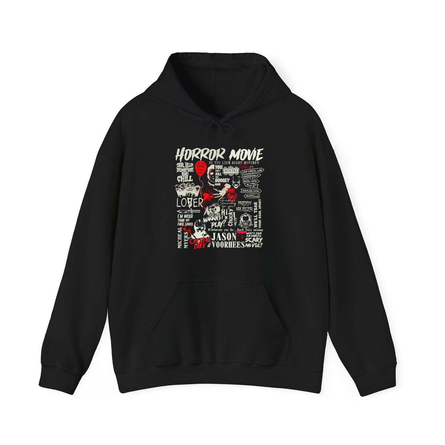 Horror Movie Hoodie - Red