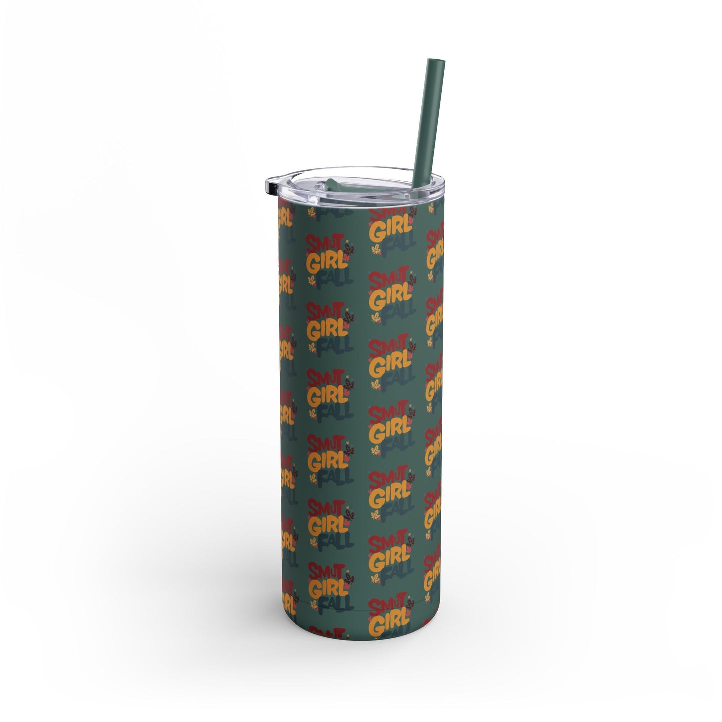 Smut Girl Fall Skinny Tumbler with Straw, 20oz