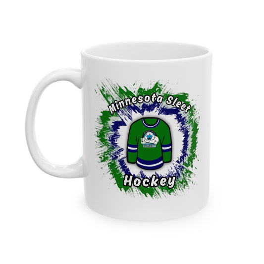 Team Logo MN Sleet Hockey Jersey Coffee Mug - S.J. Tilly - The Sleet Series