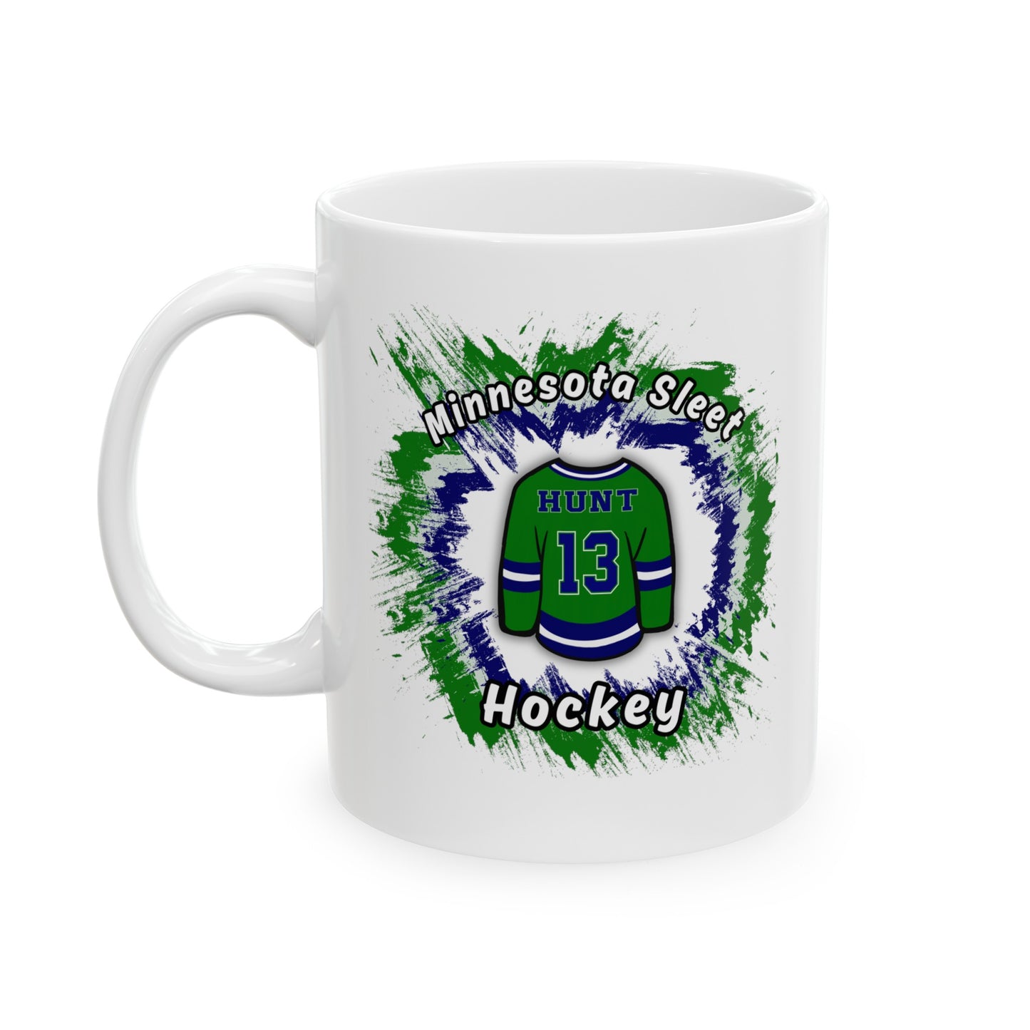 Hunt #13 MN Sleet Hockey Jersey Coffee Mug - S.J. Tilly