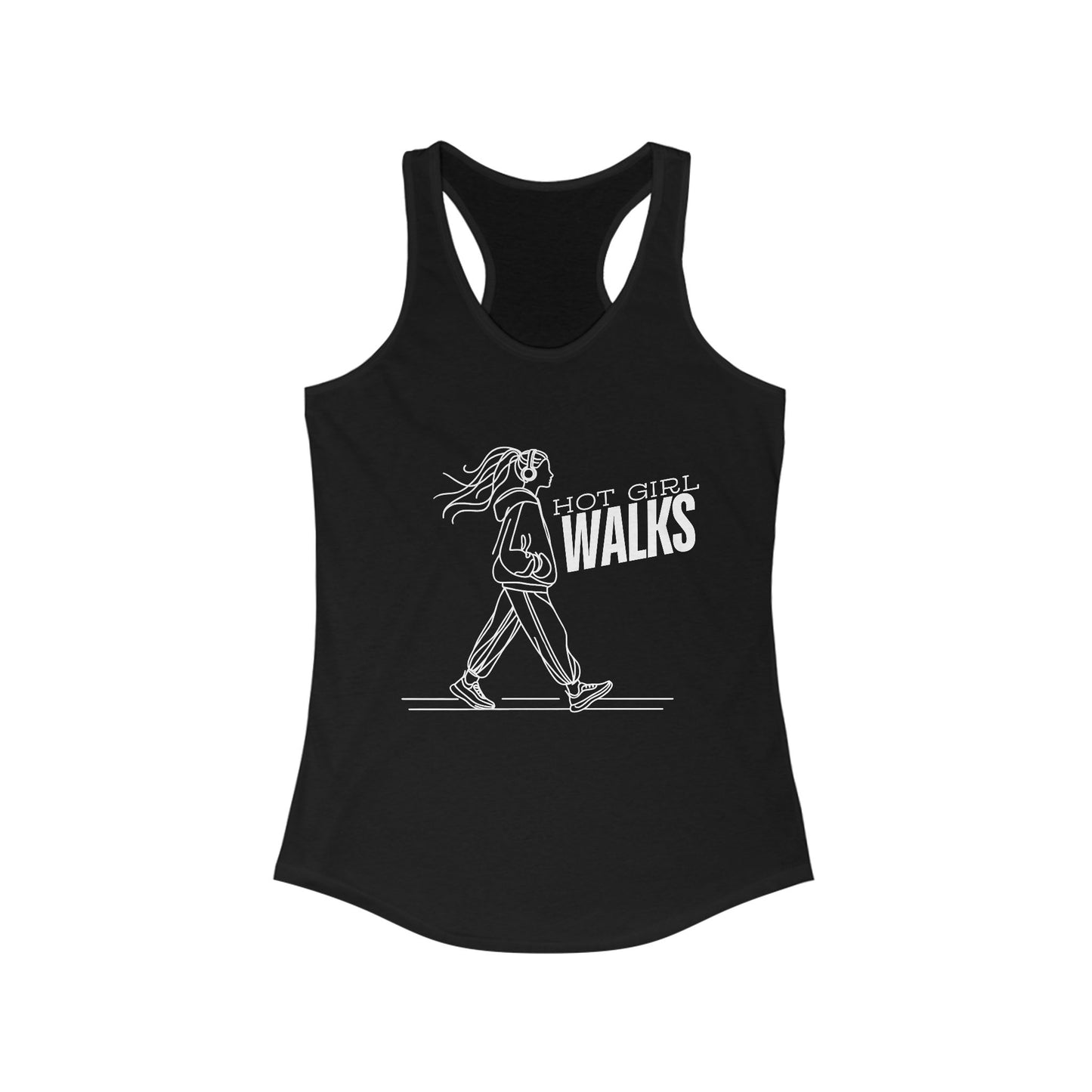 Hot Girl Walks Flowy Racerback Tank