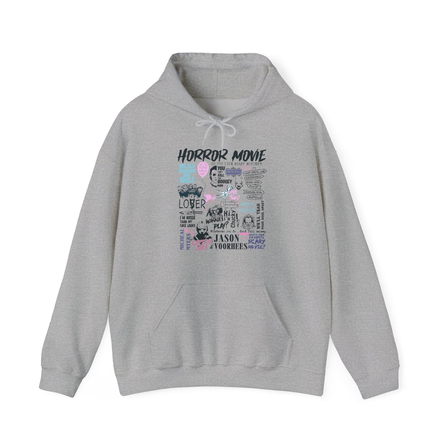 Horror Movie Hoodie - Pink