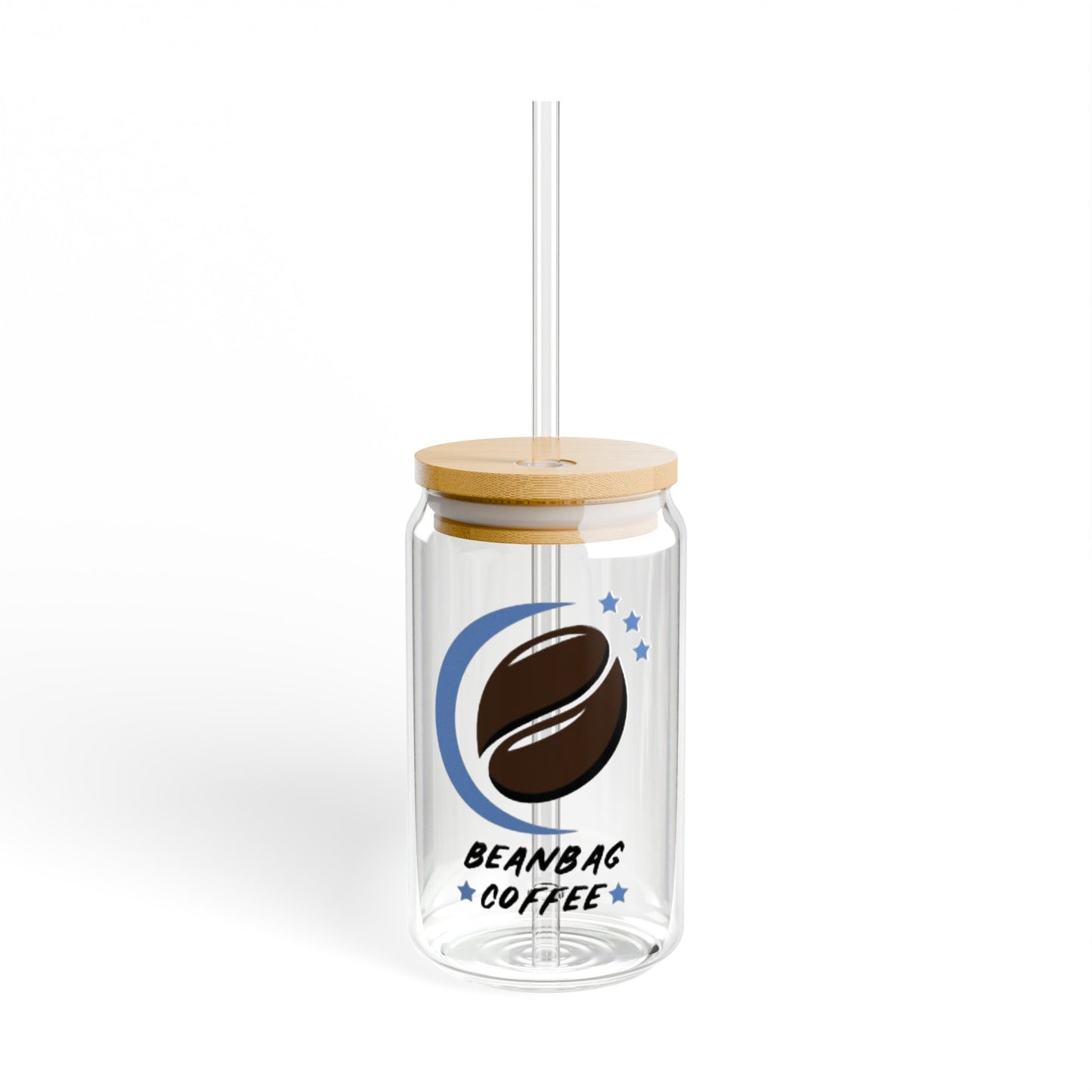 Bean Bag Iced Coffee Glass Tumbler (With or Without Straw/Lid) - S.J. Tilly