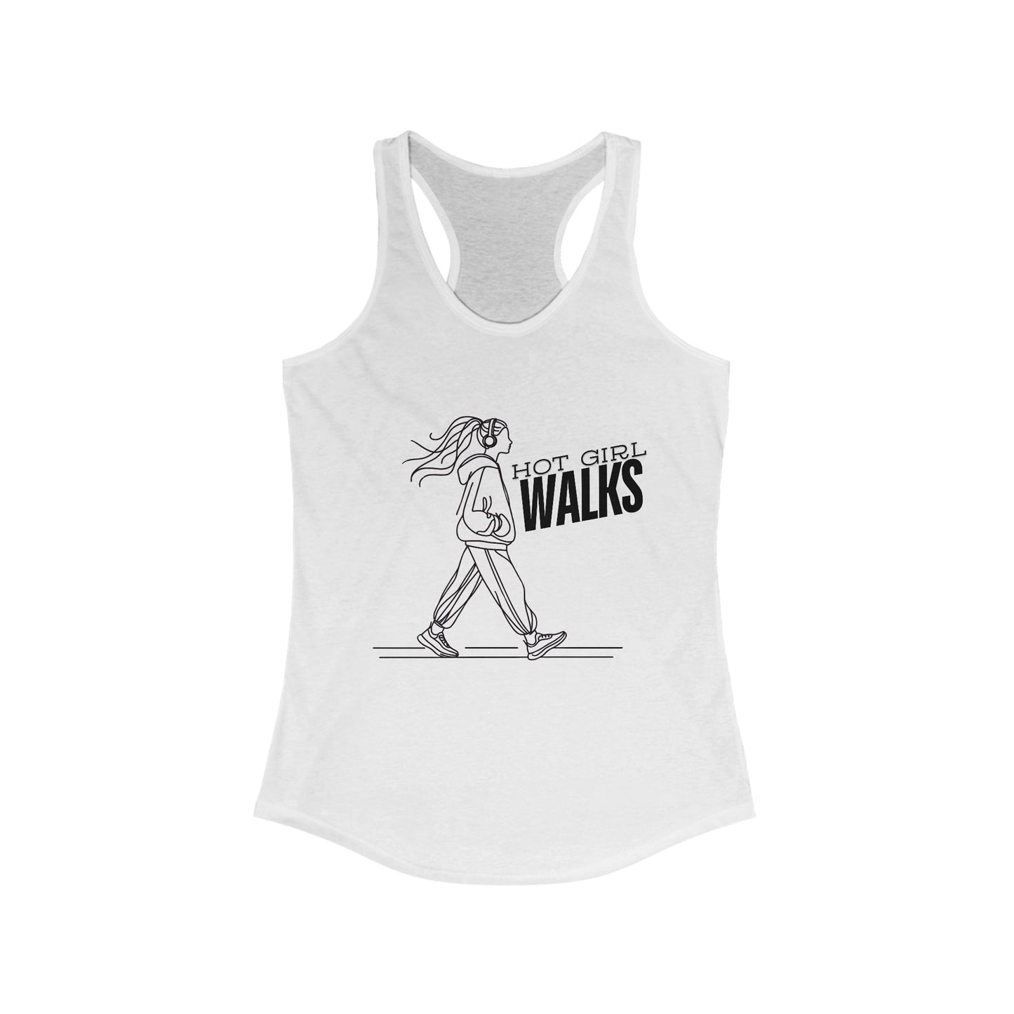 Hot Girl Walks Flowy Racerback Tank