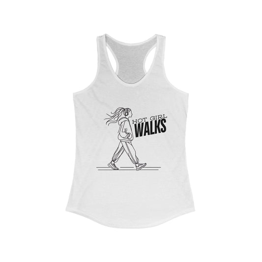 Hot Girl Walks Flowy Racerback Tank