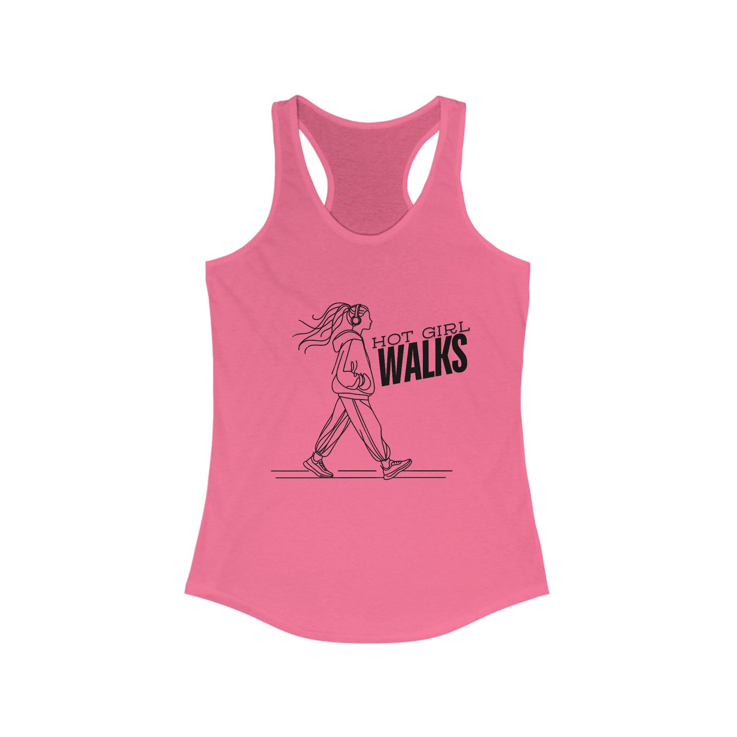 Hot Girl Walks Flowy Racerback Tank