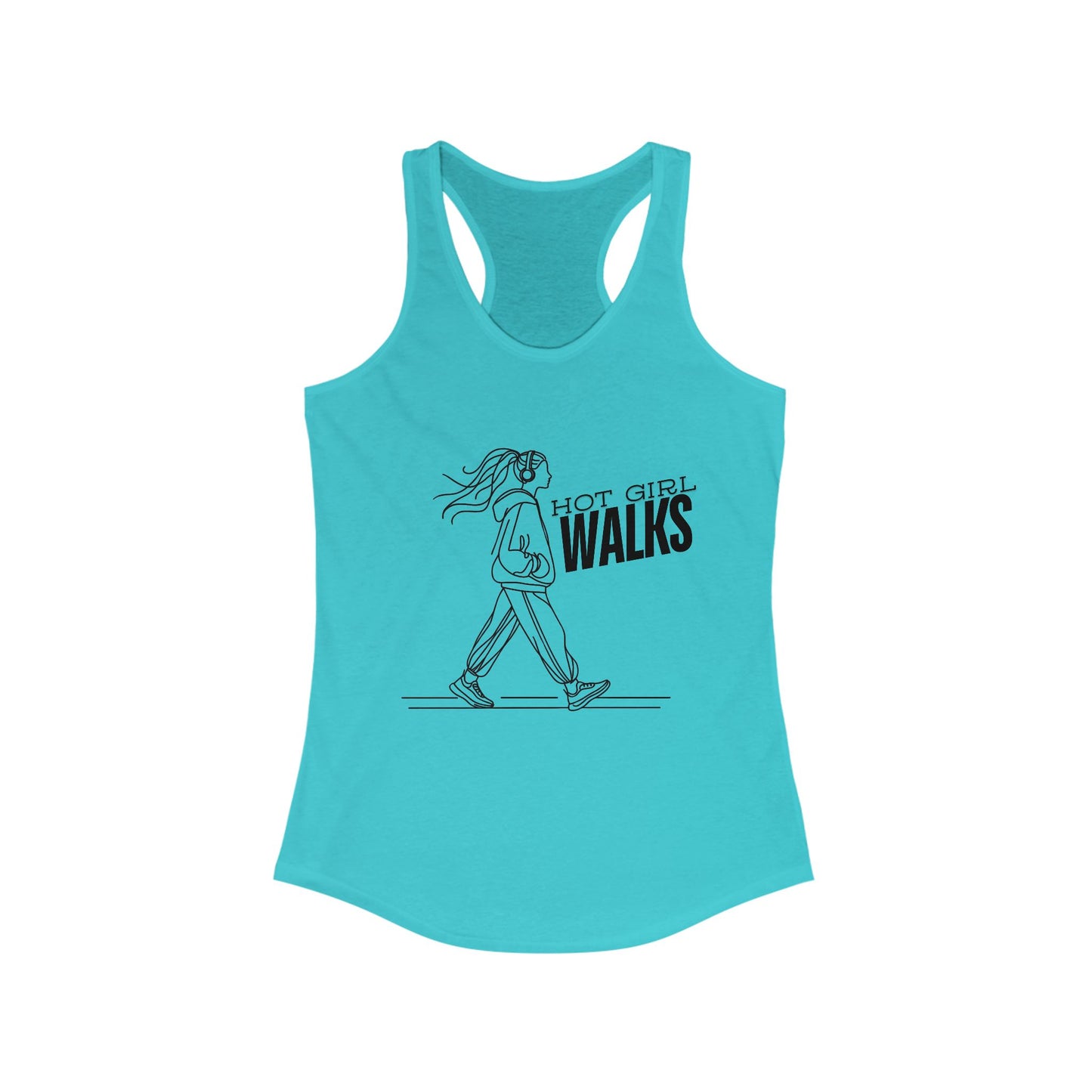 Hot Girl Walks Flowy Racerback Tank