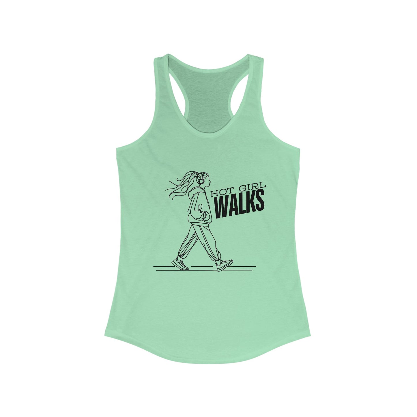 Hot Girl Walks Flowy Racerback Tank