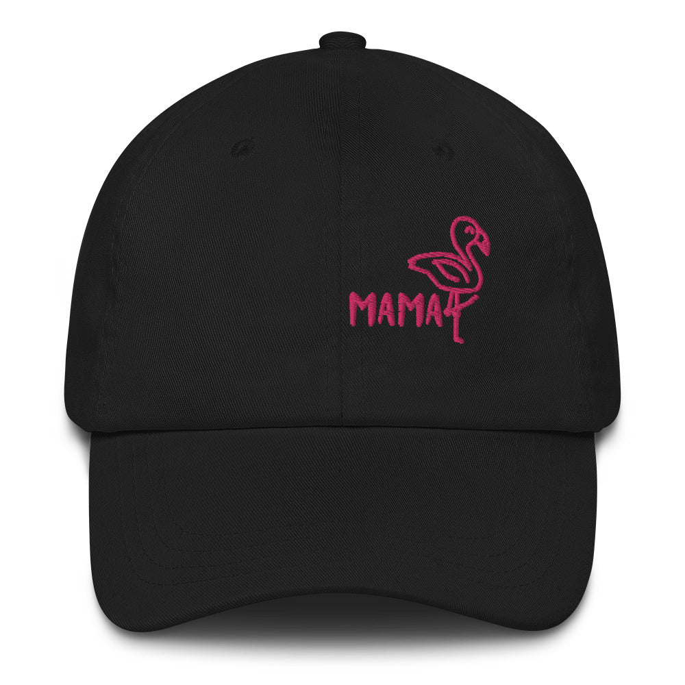 flamingo mama embroidered hat