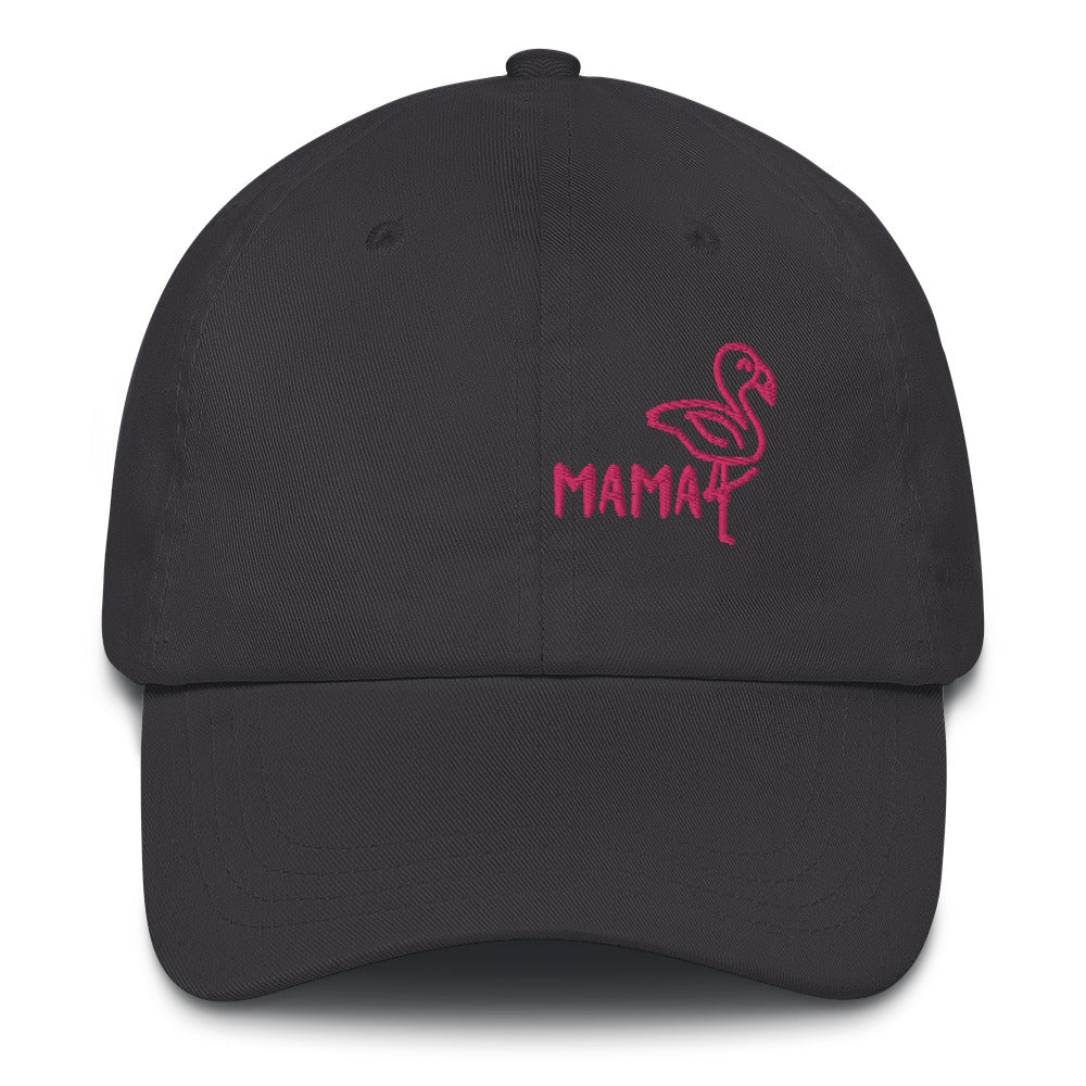 flamingo mama embroidered hat