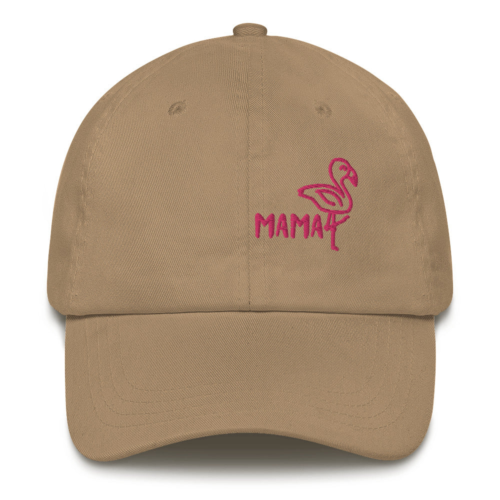 flamingo mama embroidered hat