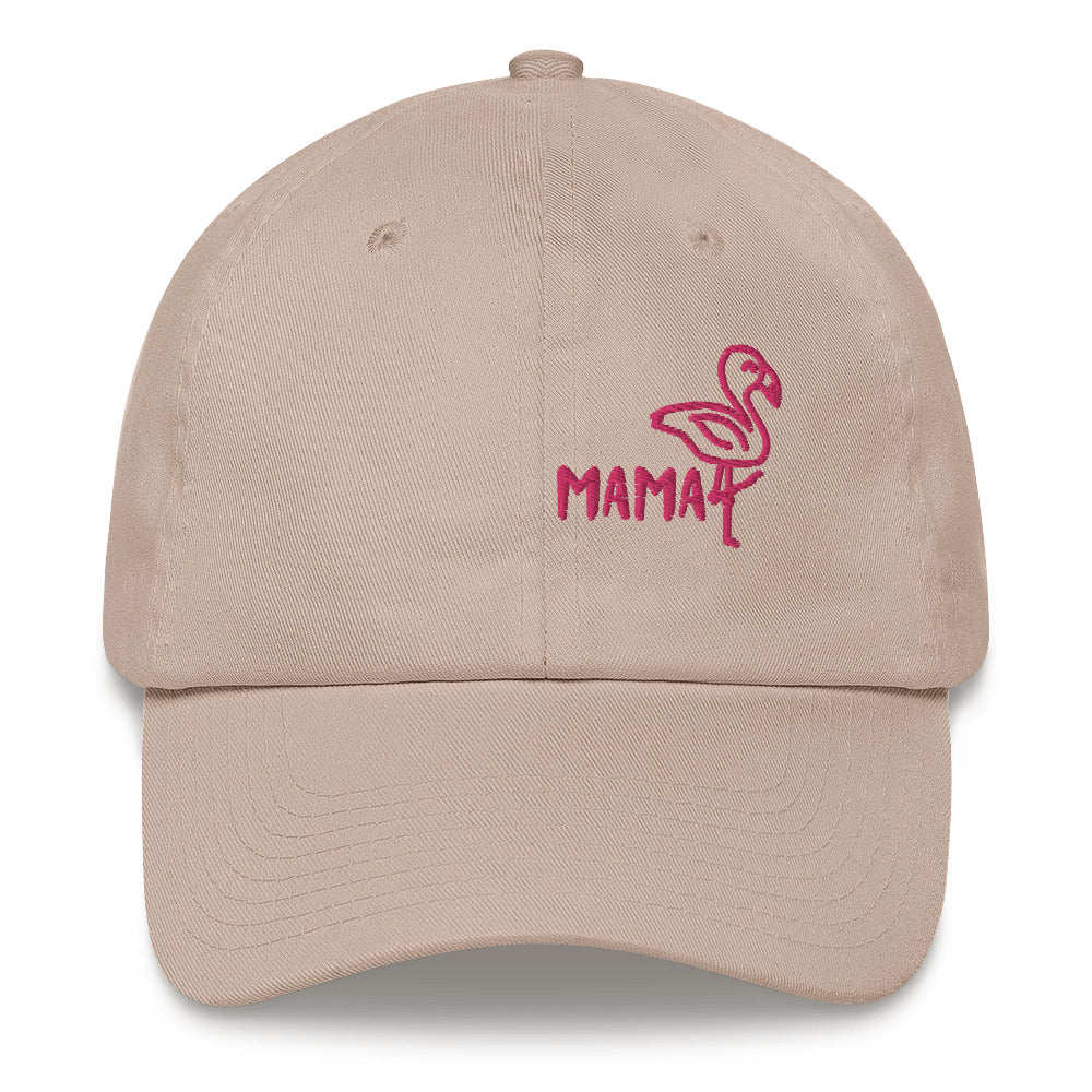 flamingo mama embroidered hat