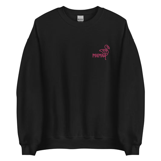 Flamingo Mama Embroidered Sweatshirt