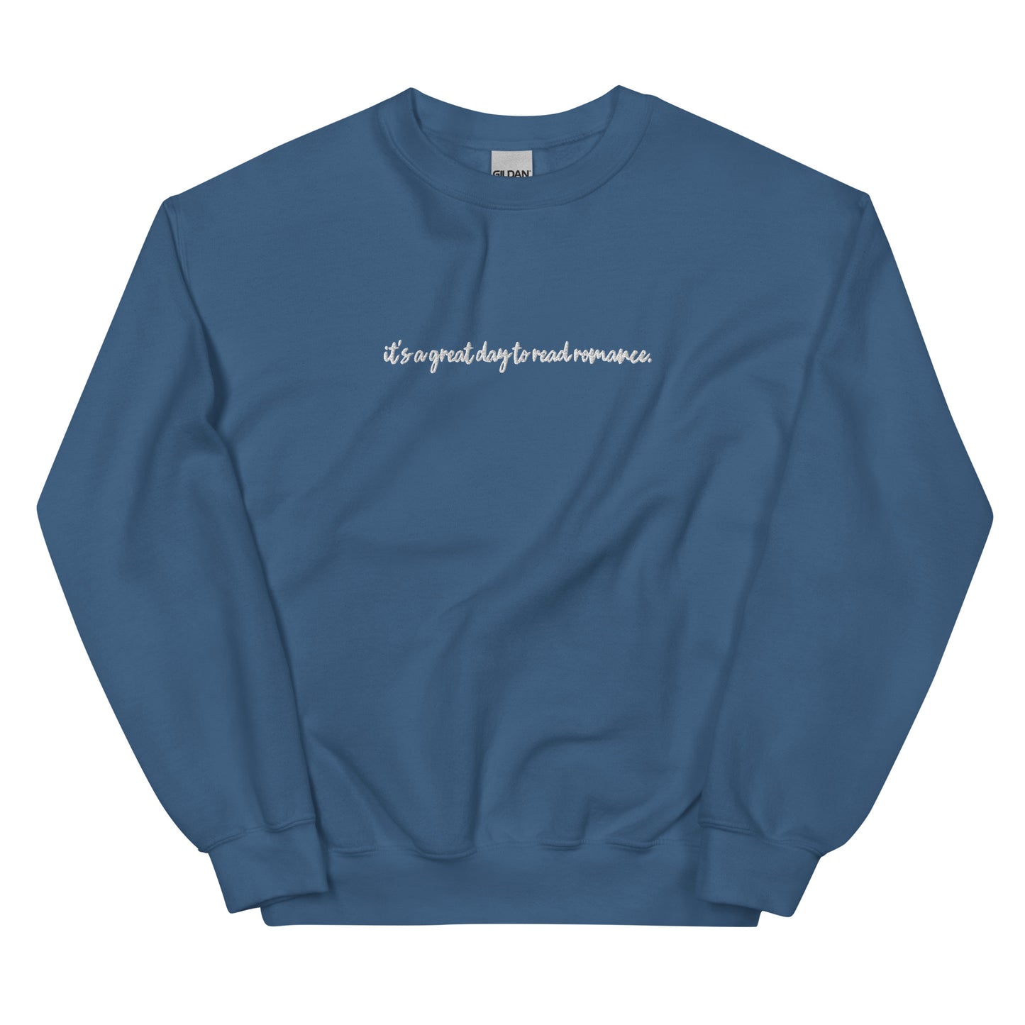 It's a Great Day to Read Romance Embroidered Sweatshirt